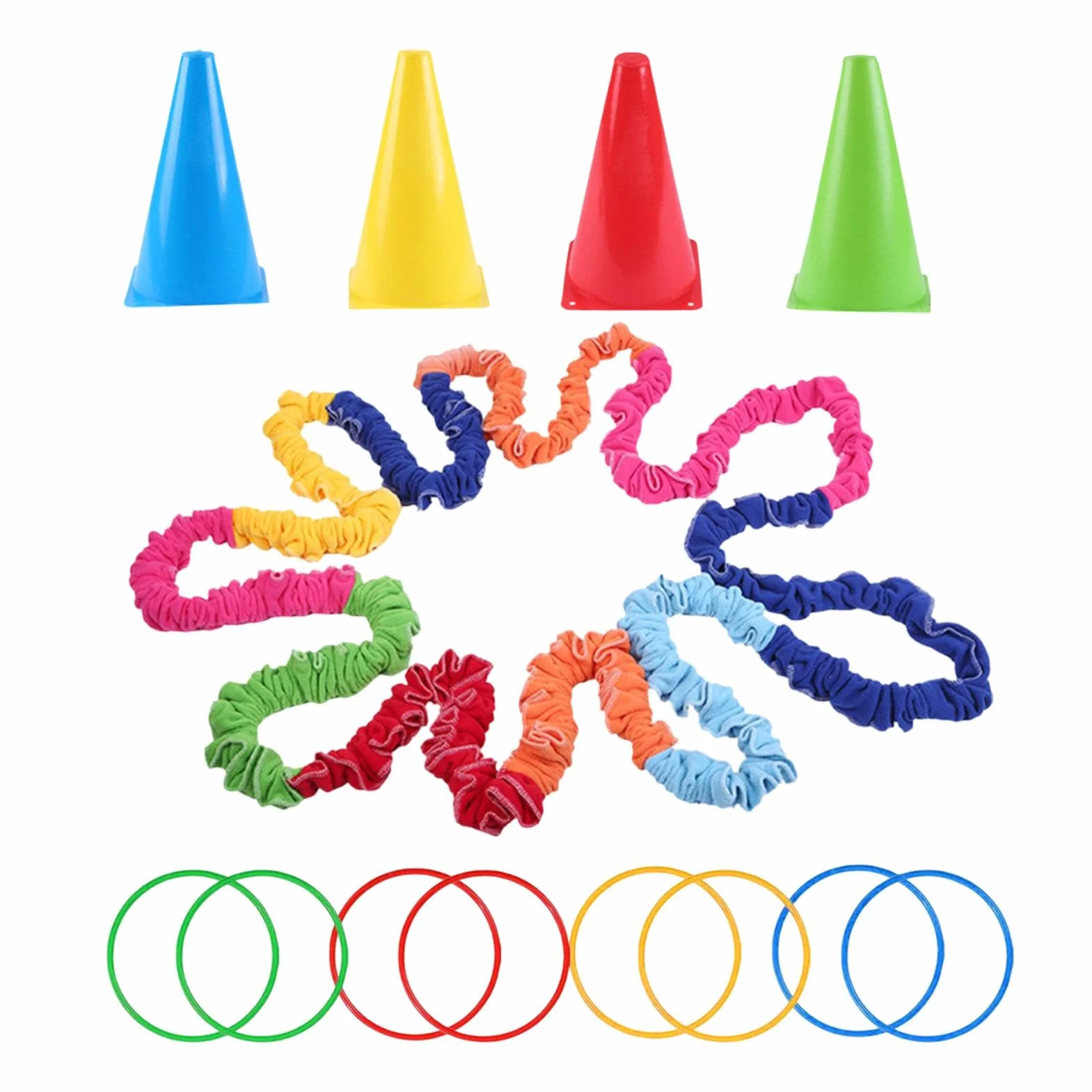 Cooperative Stretchy Band, Sport Elastic Band Game, Fun Group Activity Prop, 5,12 x 5,12 x 7,09 pollici, Interactive Movement Equipment for Youth, Girls, Boys, Family Gatherings