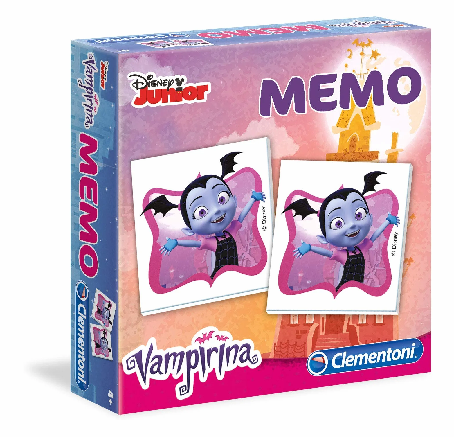 Clementoni - 18026 - Memo - Disney Vampirina - Made in Italy - memory - gioco di memoria bambini 4 anni+, gioco da tavolo