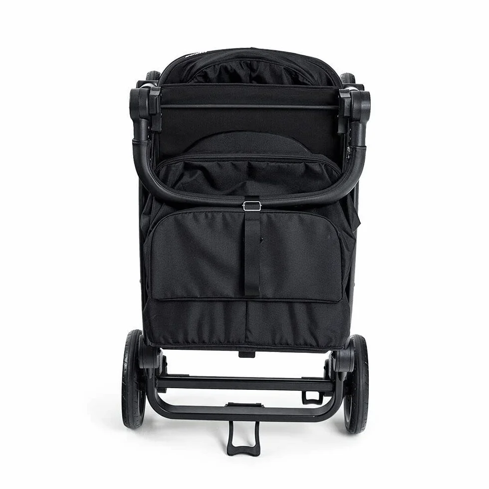 KETTLER Carrello Pieghevole COMPACT in Nero | Vassoio e Portabicchieri GRATIS | Pieghevole con Tettoia Solare | Salvaspazio | Maneggevole e Facile da Guidare | Capacità di Carico 70 kg | 1-2 Bambini