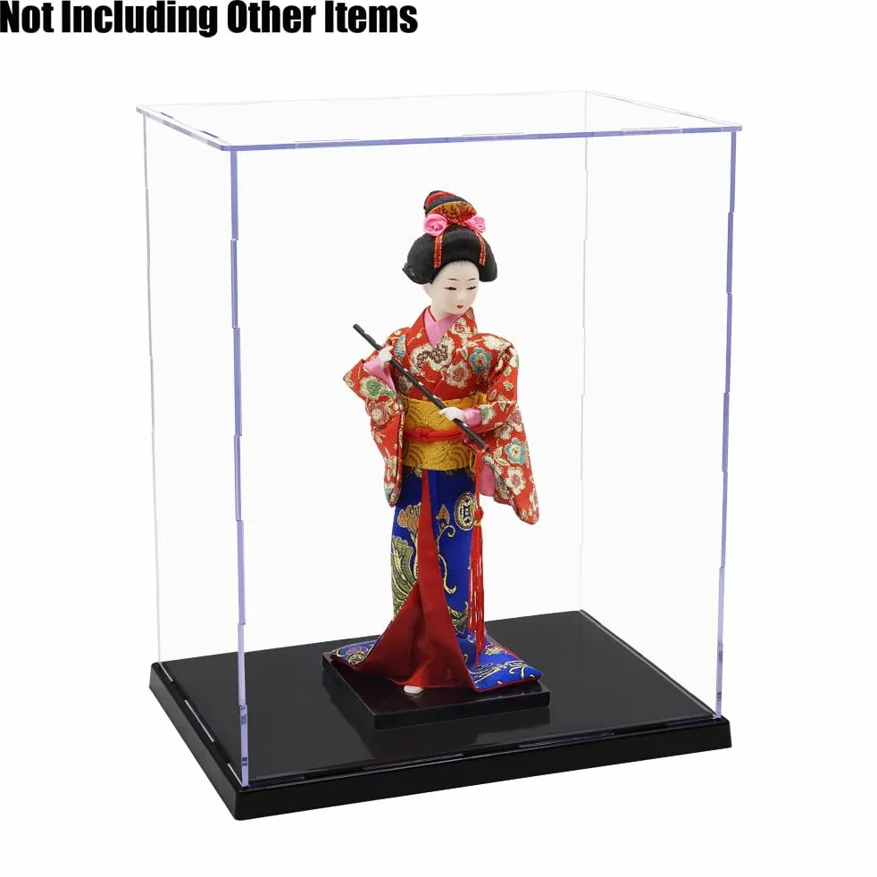 Odoria Teca Espositiva Acrilica Vetrina: 30 cm Alta Scatola Protettore Trasparente per Bambole Action Figure Statue Trofei 25 cm Oggetti da Collezione, Montaggio Richiesto