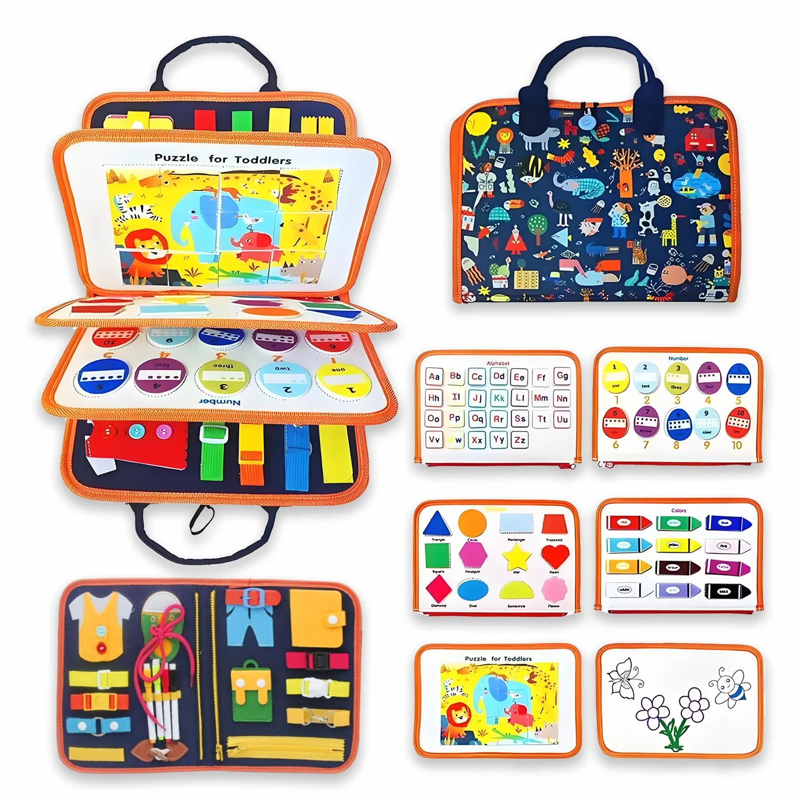 Montessori Pannello Sensoriale Coperte 91 Giocattoli Apprendimento Sensoriale Bambini Ragazzi Ragazze 1 2 3 4 Anni Educazione Giocattoli Turistici Numeri Lettere Forma Dipinto