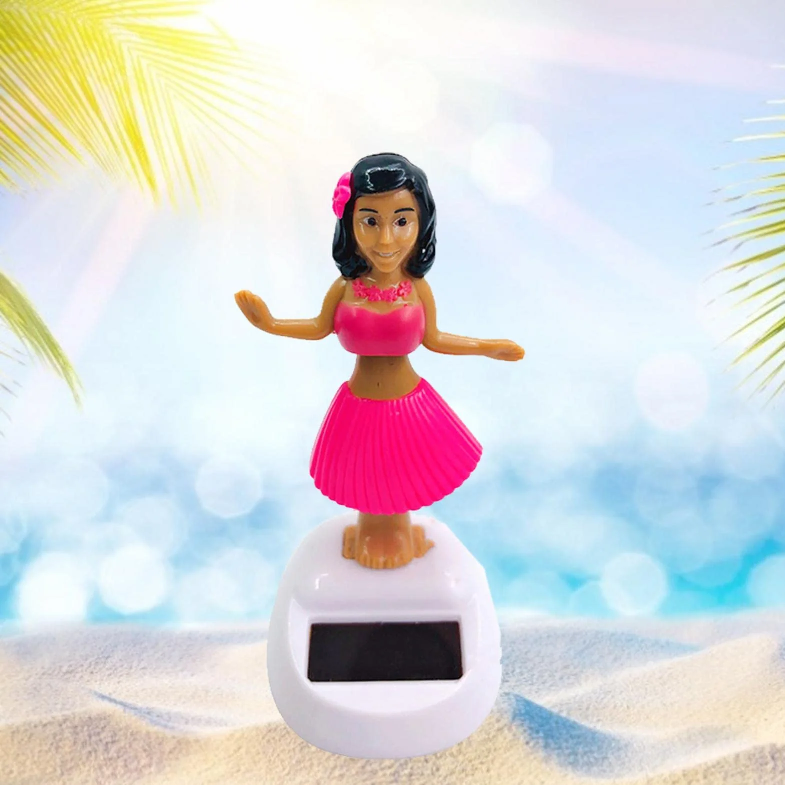 Statuetta solare ballerina hawaiana auto Danzatrice hawaiana auto danza giocattolo ufficio
