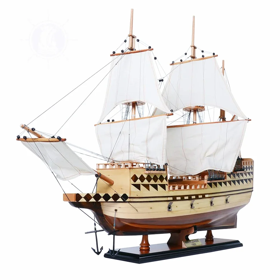 Old Modern Handicrafts Modello di Nave Mayflower Completamente Assemblato - Modello di Nave di Qualità Museale - 31,0L x 8,5P x 25,0A Pollici