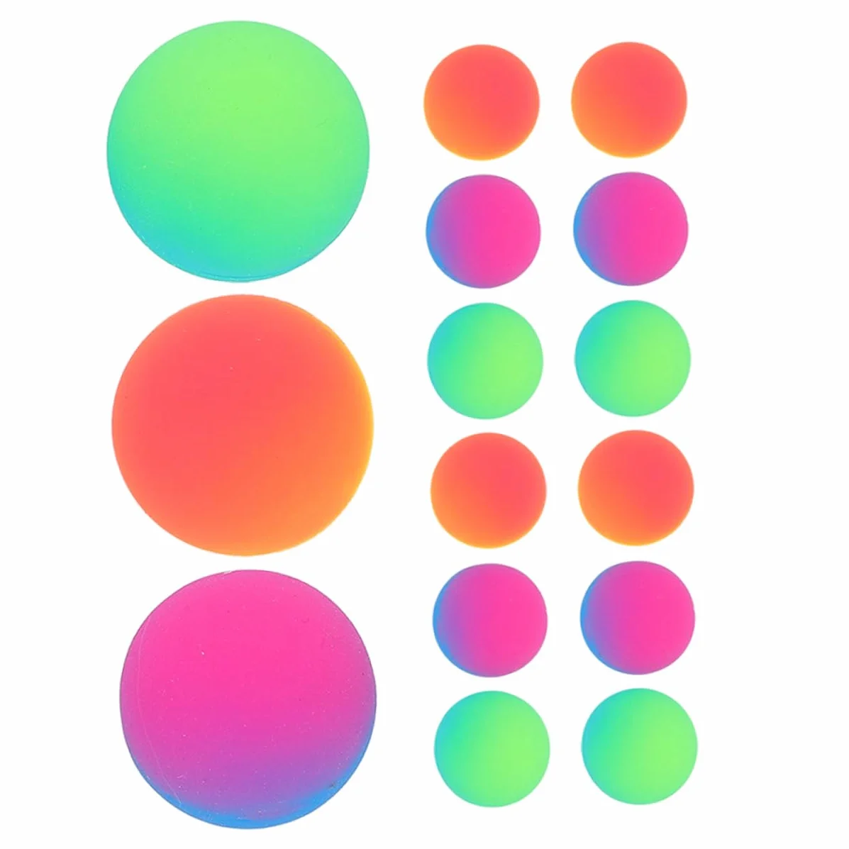 Toyvian 18 Palline di Gomma Rimbalzanti per da 45 Mm Palline Rimbalzanti Multicolori Bomboniere per Feste di Natale Parchi Giochi All'Aperto Premi Scolastici Premi in Classe