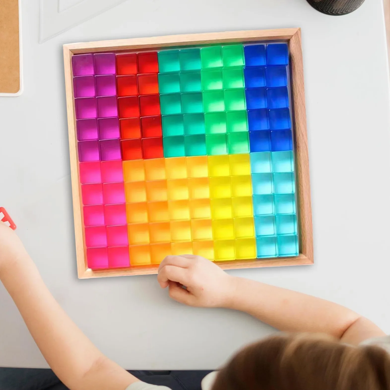 Set di Blocchi da Costruzione Colorati per Bambini, Cubi Impilabili in Resina, Giocattolo Educativo, Idea Regalo