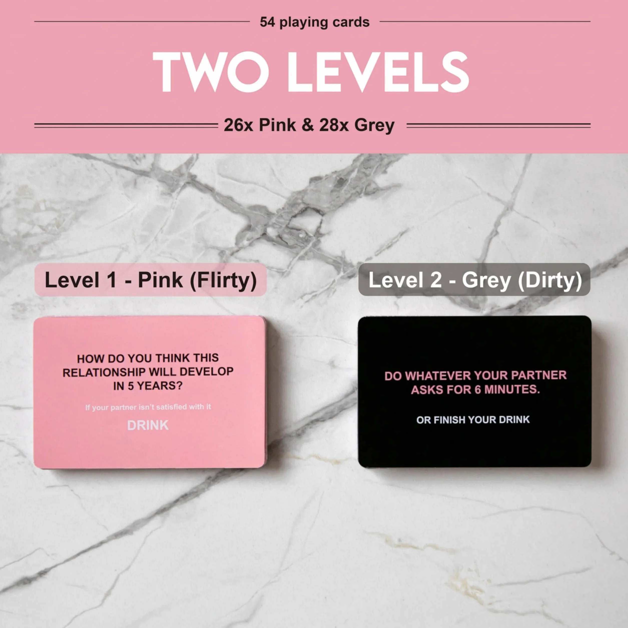 KAWAII KOI Drunk Lovers - Couples Games Couples Card Game for Date Night, 54 Game Cards, Romantic Valentines, Card Game for Couple
