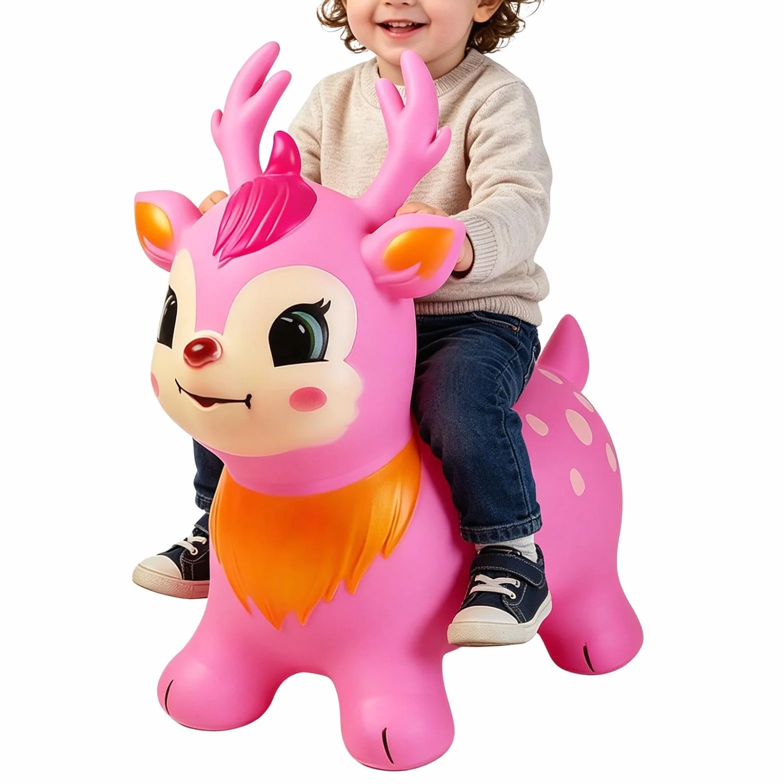 Cavallo Gonfiabile a Molla | Cavallo Saltarello Gonfiabile per Bambini,Giocattoli Animali Rimbalzanti e Saltellanti per Bambini | per Uso all'Aperto, a Casa, per Scuola Materna, Cameretta, Centro Gioc