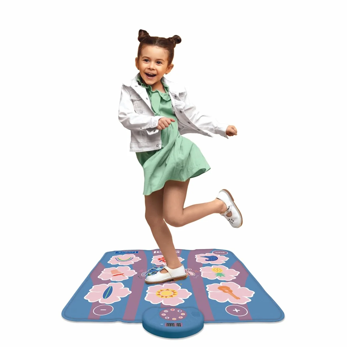 Lexibook, Disney Stitch, Tappeto da Ballo elettronico Stitch, Bluetooth e Luminoso con 6 modalità di Gioco, Rosa, DM10DLXB