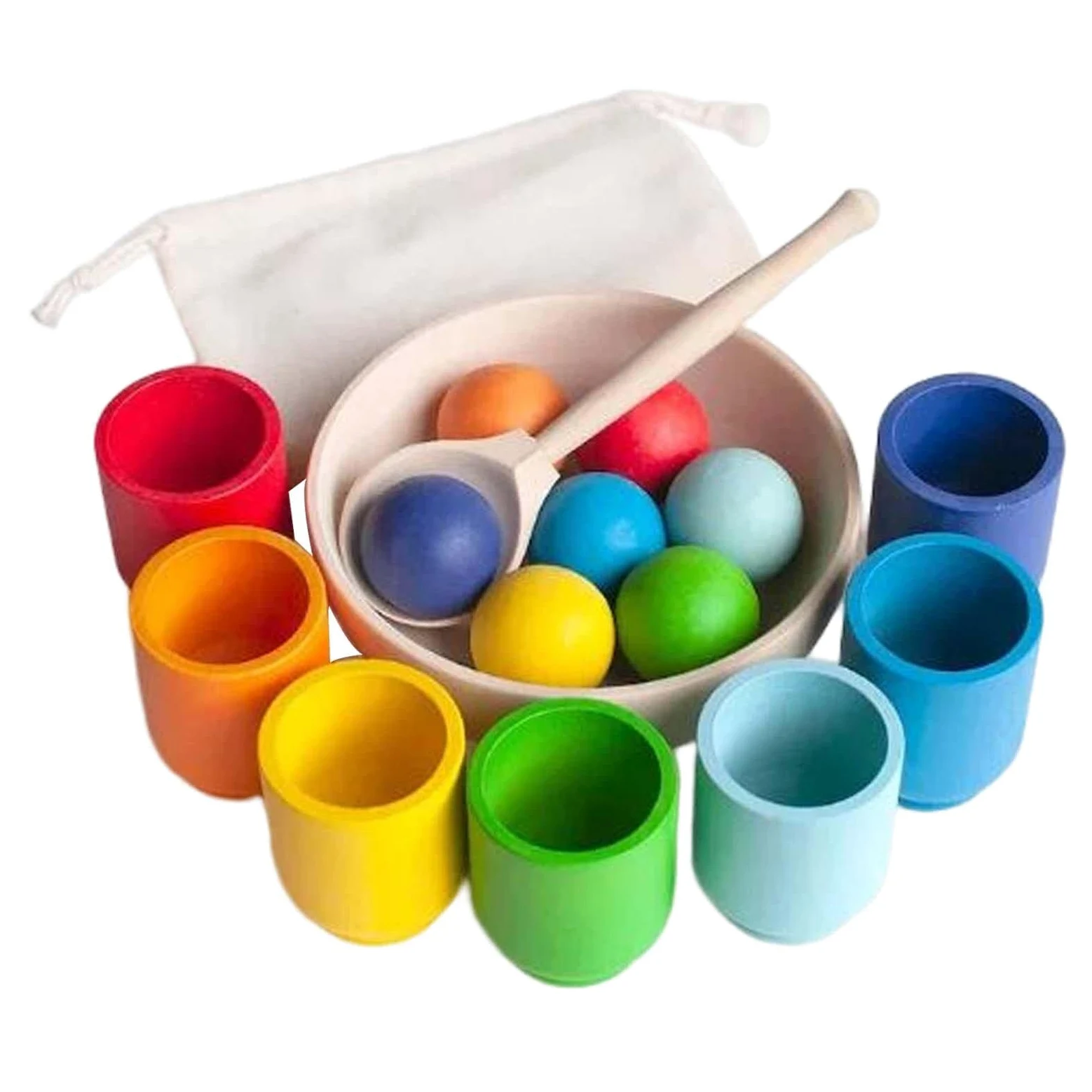 Palline in Bicchieri per Bambini Piccoli, Classificazione dei Colori, Giocattoli Sensoriali per La Scuola, Giocattoli per La, 7 Colori