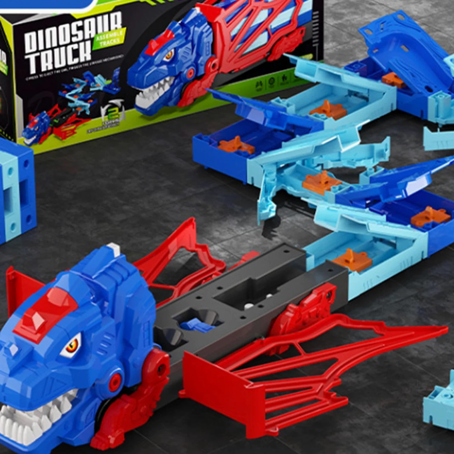 Pista Dinosauri Giocattoli Set di Educativo Interattivo con Veicoli | Set Giocattolo Pista Dinosauri Con Veicoli Per Casa Viaggi Esterno Scuola Materna Asilo Interno Giardino Bambini E Bambine
