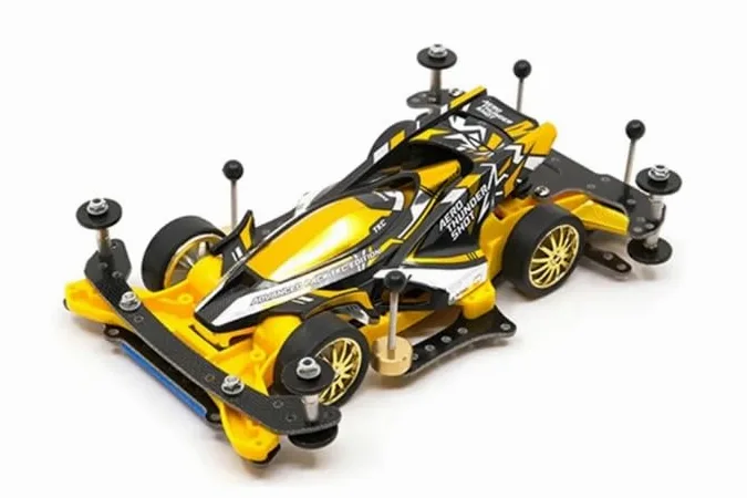 Set Compatibile con Tamiya Mini 4WD 92461 Aero Thunder Shot Advanced Pack TKC Edition AR Chassis New