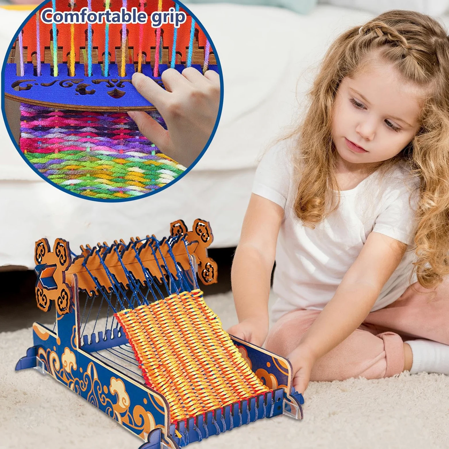 Ruwshuuk Kit Tessitura per Bambini Attività con Anelli per Presine e Maglia | Artistici Per Creare Borse Per Telefono, Portatazze, Braccialetti, Sciarpe Per Animali E Sottobicchieri