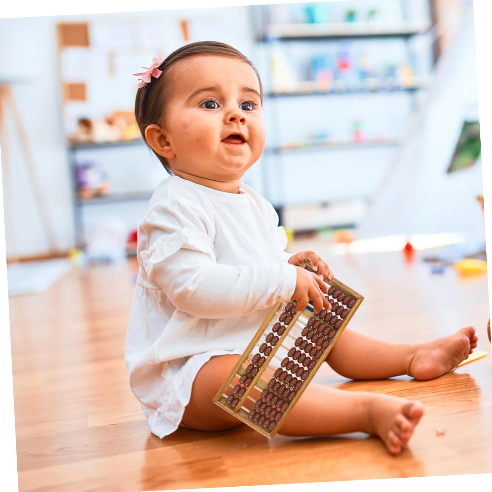 SUPVOX Abaco Aritmetico 13 Aste in Legno per Bambini Studenti | 7 Perline per Riga, Colore Coffee, Finitura Lucida Angoli Arrotondati, Allenamento Numerico