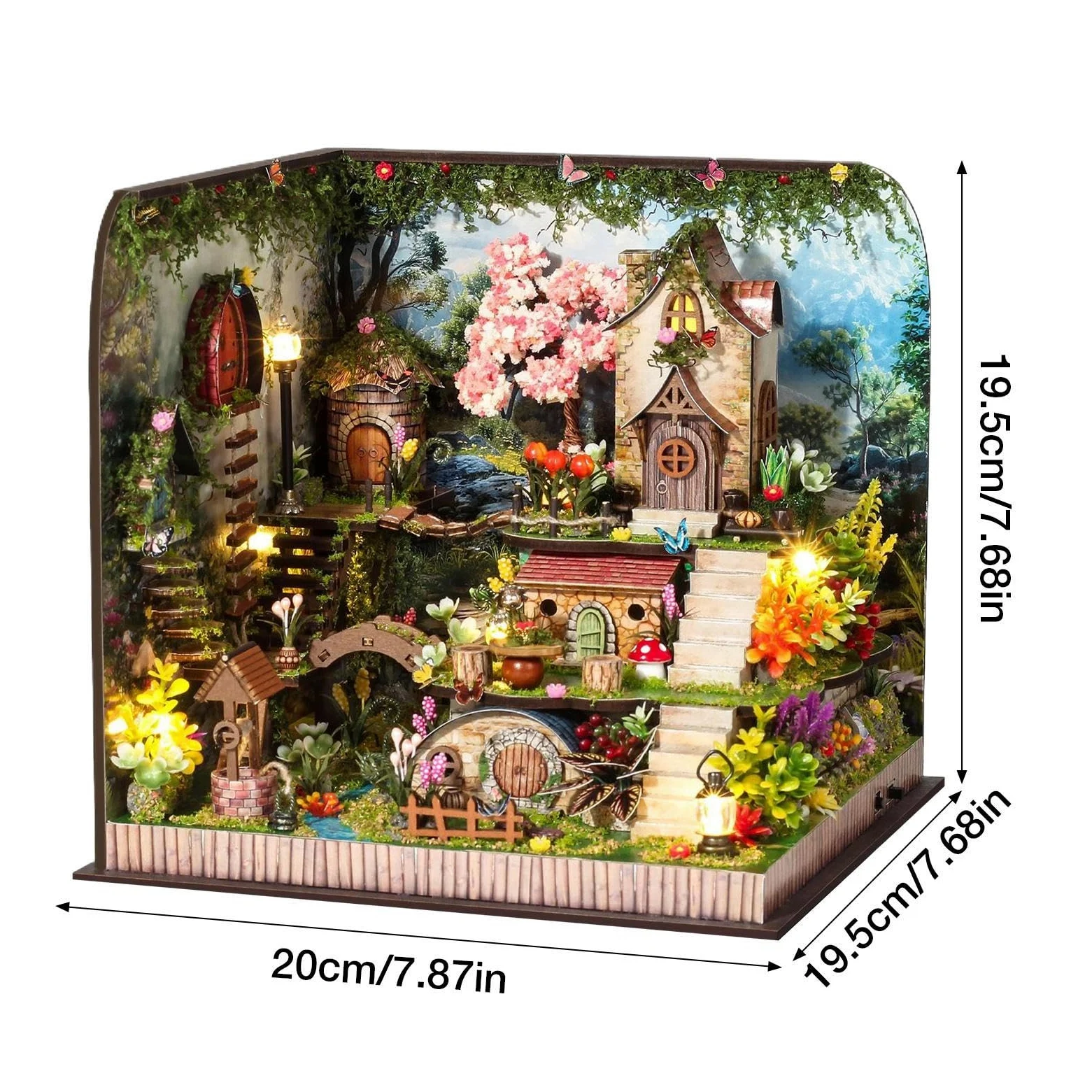 Kit Minicasa Kit Creativo Per Decorare Il Tavolo E Creare Scenette Su | Decorazione Artigianale Fiorita Per Adulti E Ragazzi, Casa, Libreria, Camera, Esposizione Su Libreria, Feste
