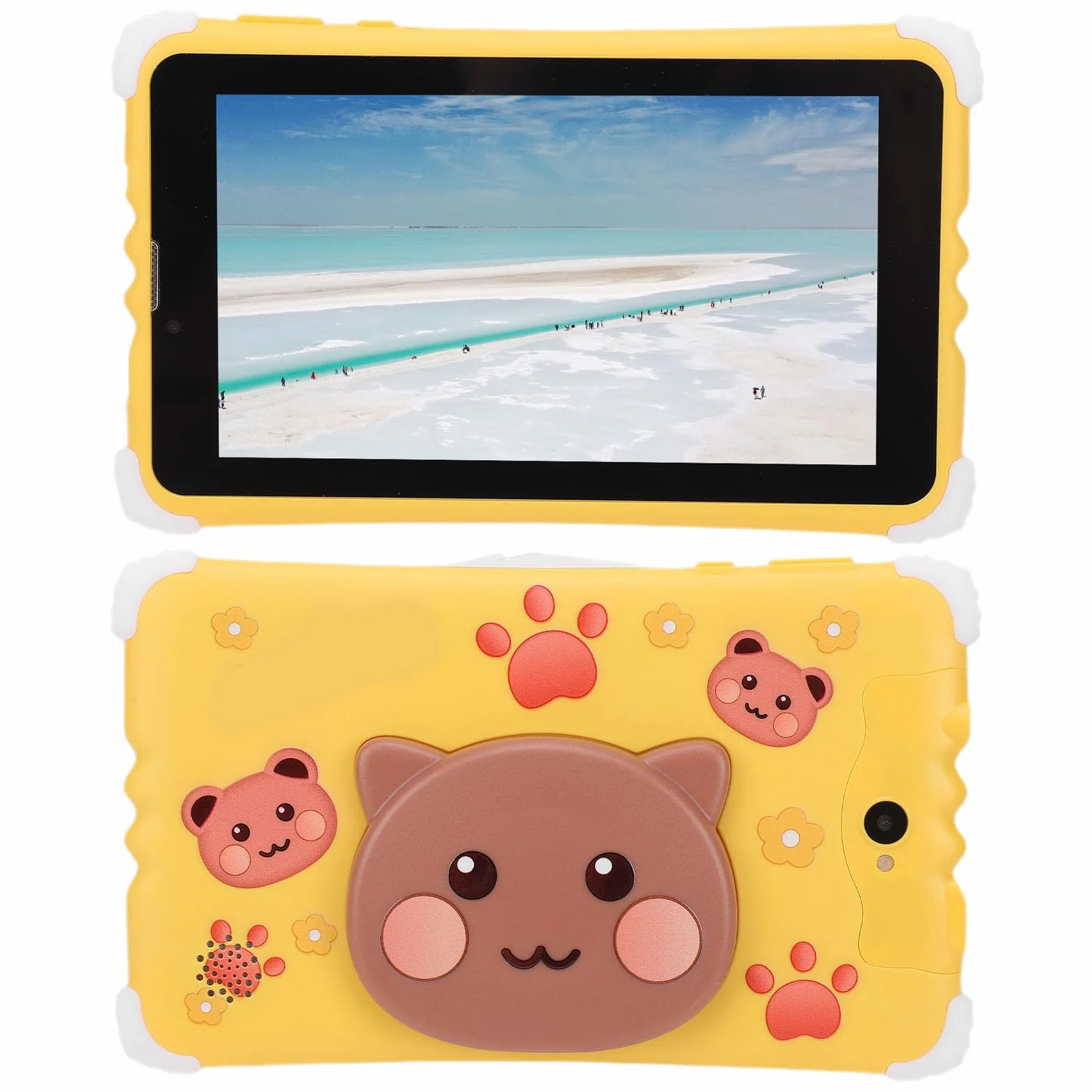 TARSHYRY Tablet per Bambini, Schermo HD 11 Pollici con Custodia Protettiva Robusta e Supporto, Memoria ROM Espandibile 128 GB per L'apprendimento dei Bambini, con Controllo Genitori e (YELLOW)