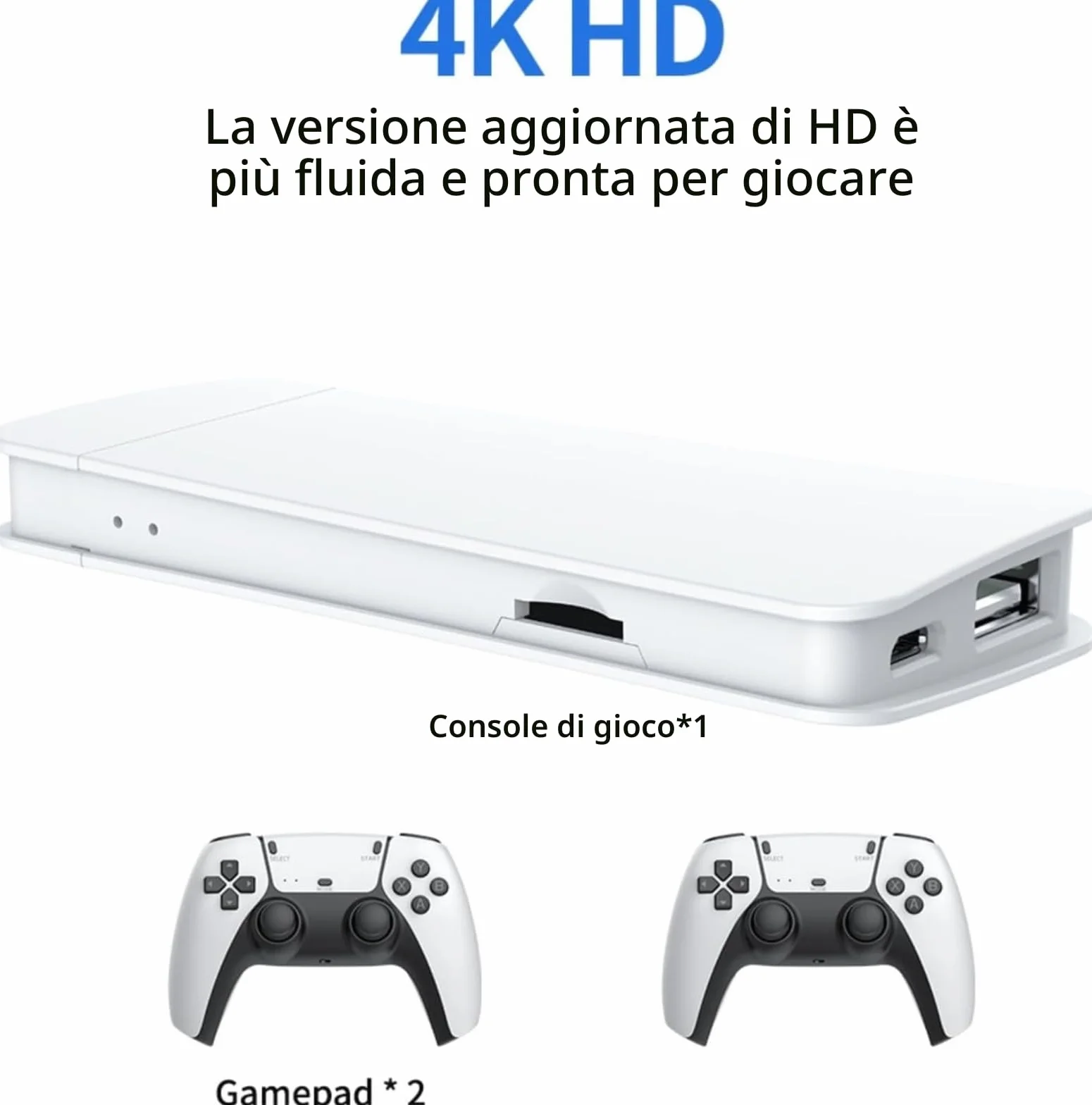 Console per giochi arcade retrò wireless 4K HD M15 2.4 GHz, doppia connessione HDMI HD per TV, oltre 20.000 giochi integrati, console di gioco retrò per due giocatori a casa