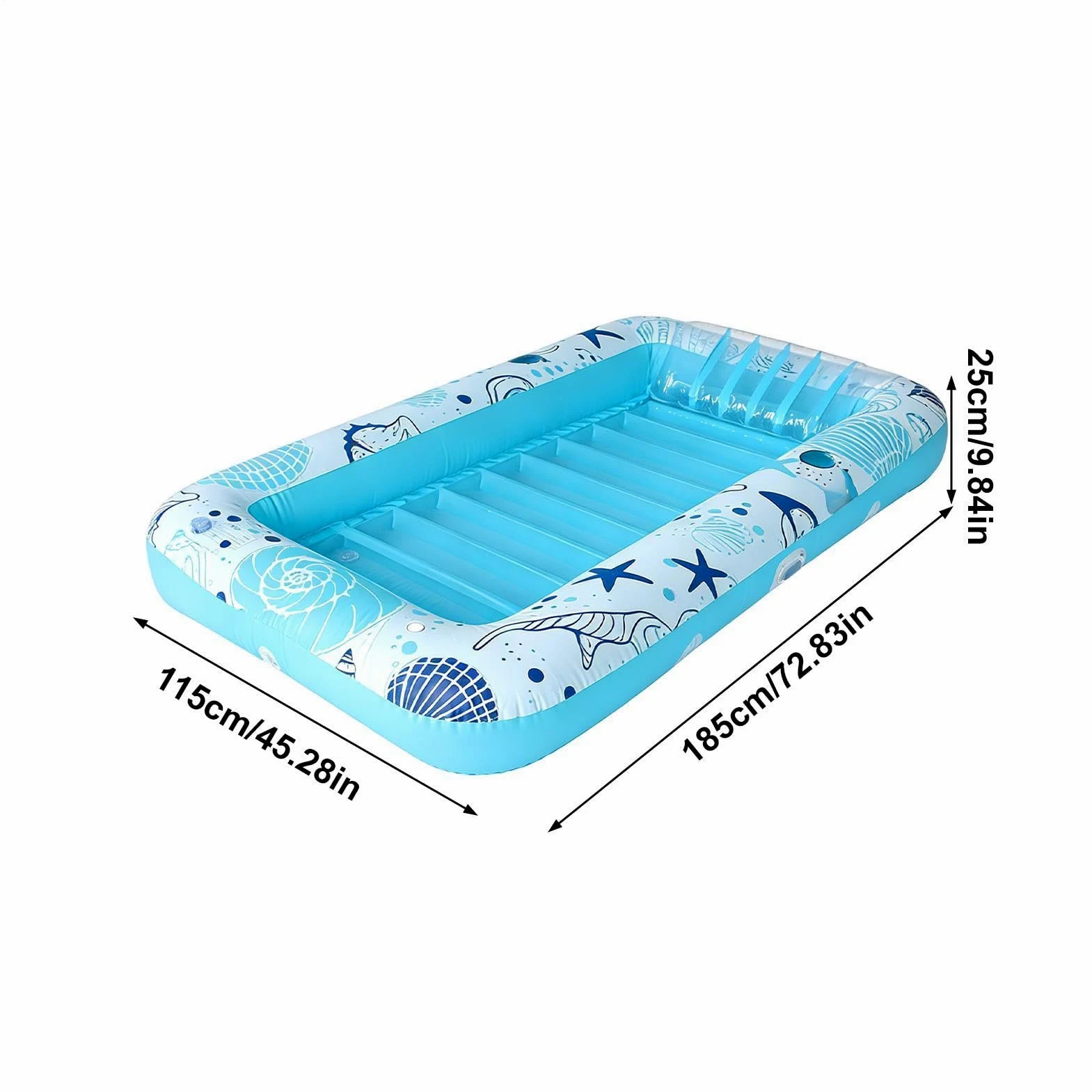 Lettino Gonfiabile Da Piscina Lettino Abbronzante Con Portabicchiere | Prendisole Lounge per Adulti Coppie Famiglie Spiaggia Lago Resort e Abbronzatura Estiva