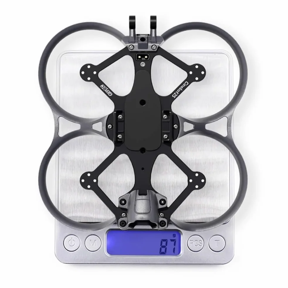 SPARKHOBBY GEP-CT25 Cinebot 25 - Kit telaio in fibra di carbonio da 2,5 pollici e 115 mm interasse per RC FPV Cinewhoop Quadcopter Drones Accessori (GEP-CT25 nero)