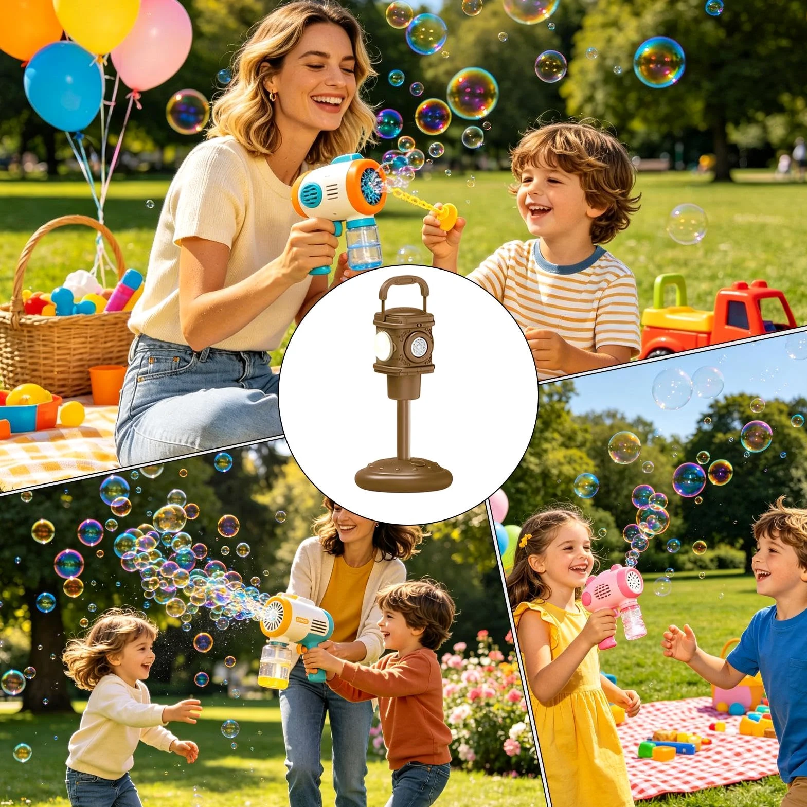 Giocattoli A Bolle Interattiva Automatica | Soffiatore Di Bolle Da Esterno Per Bambini, Cortili, Parchi Di , Parchi, E Spiagge