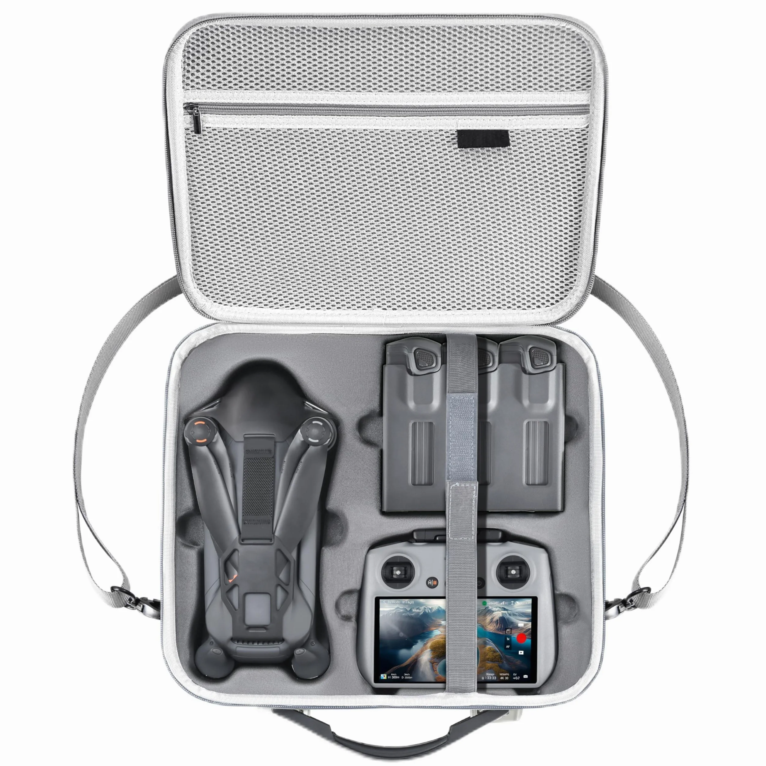 STARTRC PHOTO Custodia per Mavic 4 Pro, custodia in PU per DJI Mavic 4 Pro Fly More Combo con controller RC 2 Custodia da viaggio per DJI Mavic 4 Pro Accessori, stazione di ricarica della batteria
