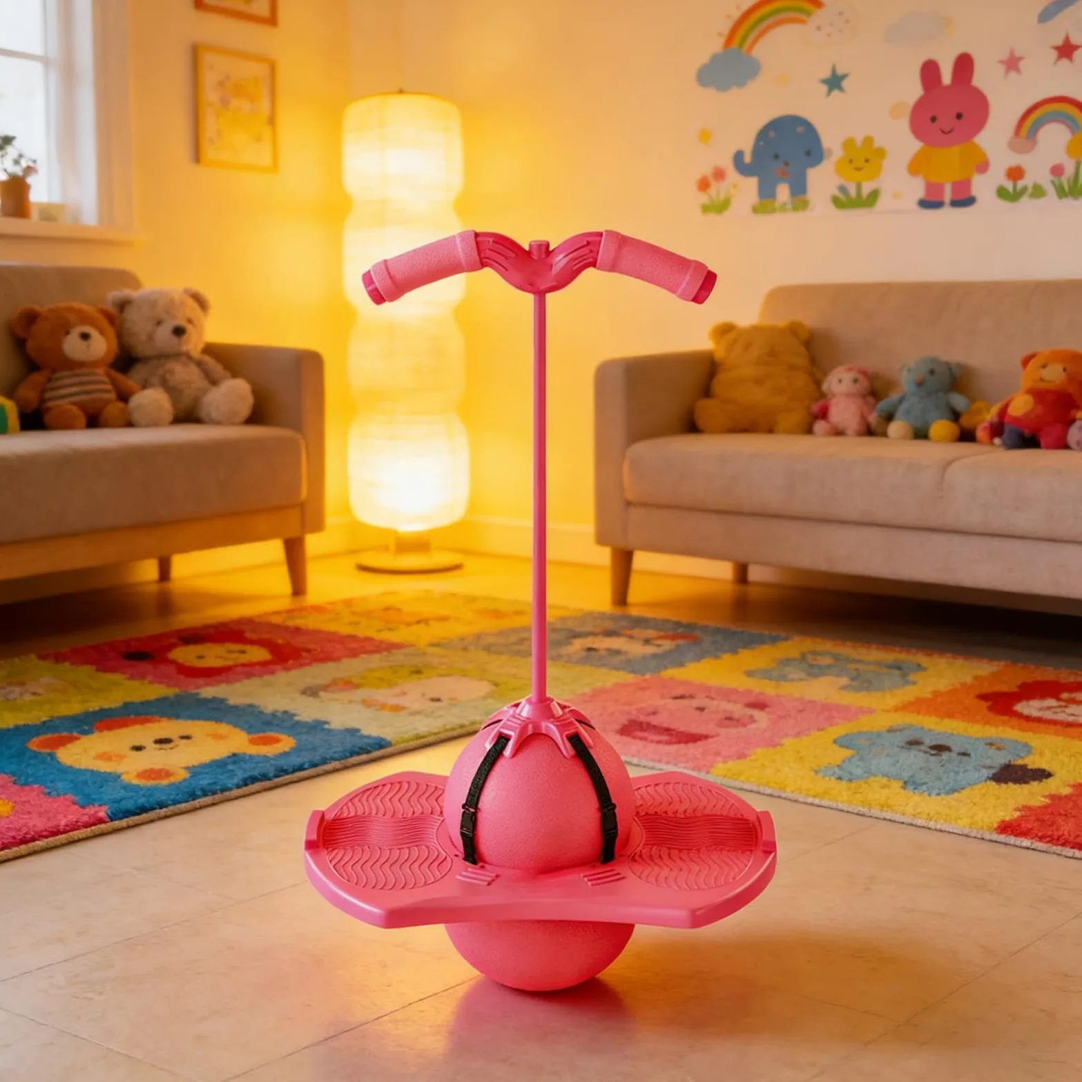 Palla Rimbalzante Divertente Morbida Interattiva Silenziosa | Giocattolo Divertente per Saltare per Bambini e Bambine, per Casa Scuola Giardino Viaggi Sport Campeggio