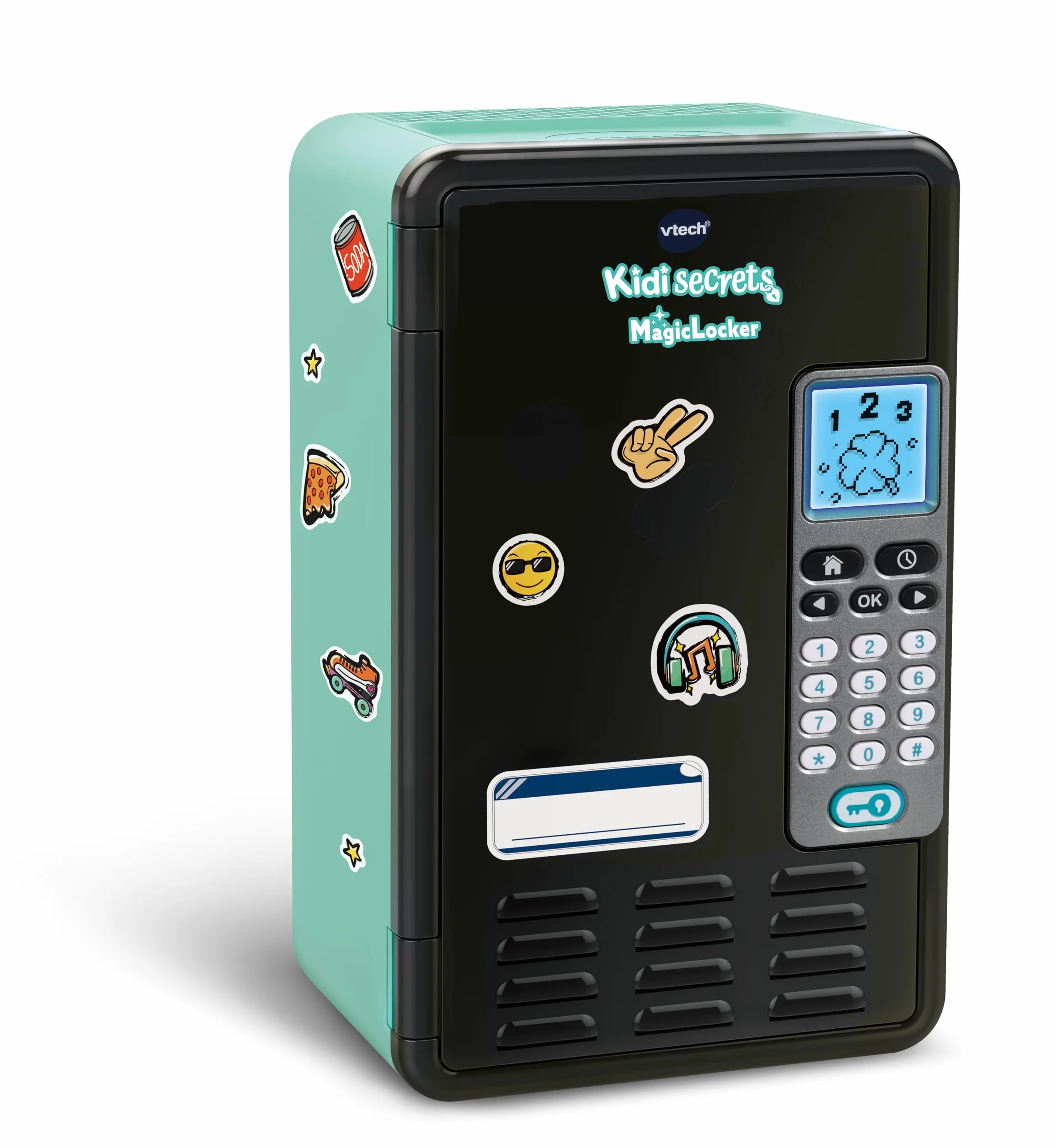 VTech KidiSecrets Magic Locker, Cassaforte Interattiva con Codice Segreto, Inclusi 3 Giochi Educativi, Sticker per Personalizzare il Locker, Lingua Italiana, Batterie Incluse, 6-12 Anni