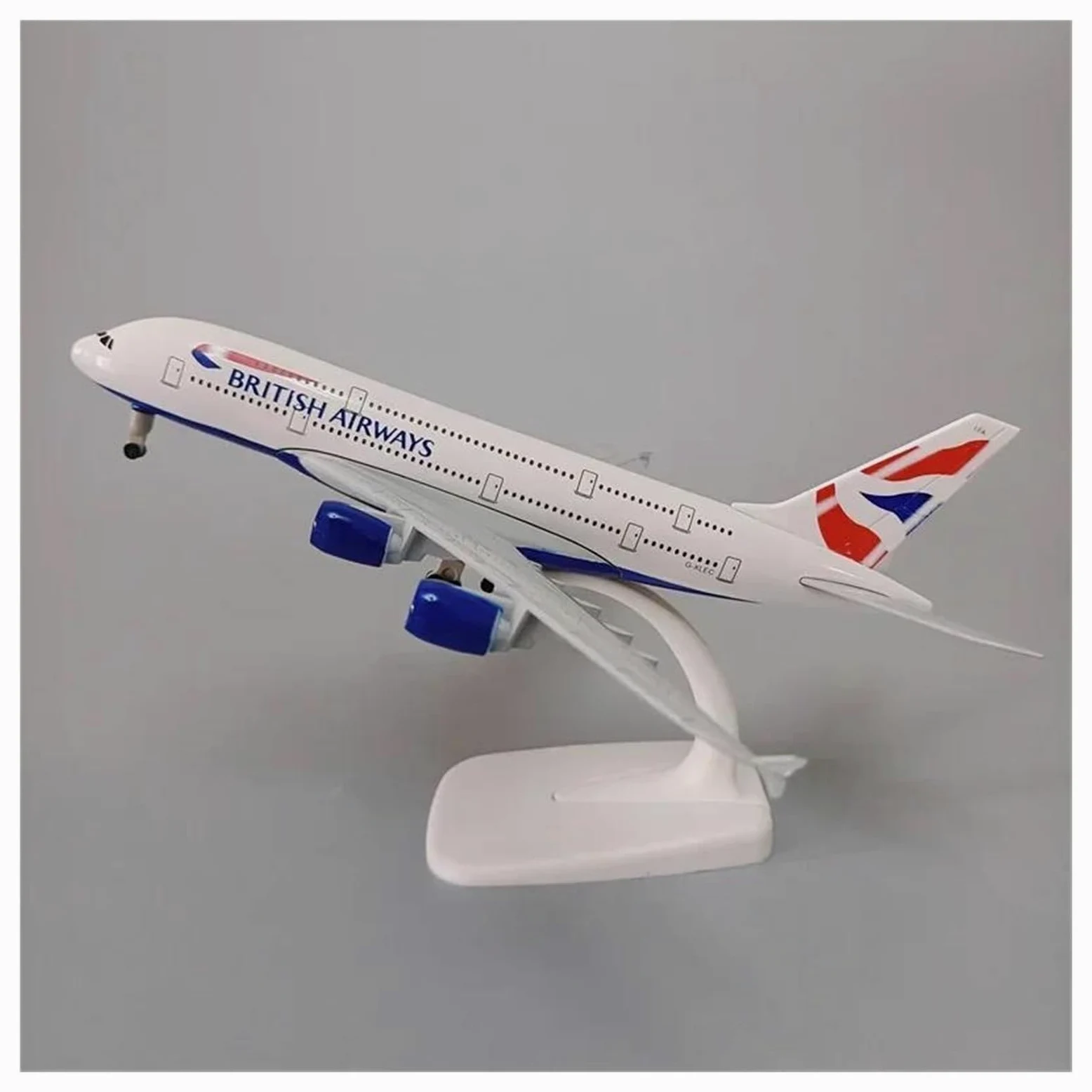Kit Modello Di Aereo Pressofuso Da 20 Cm Per British Airways Airbus 380 A380 Per Regalo Collezione Appassionati Aviazione Modello di Aereo in lega