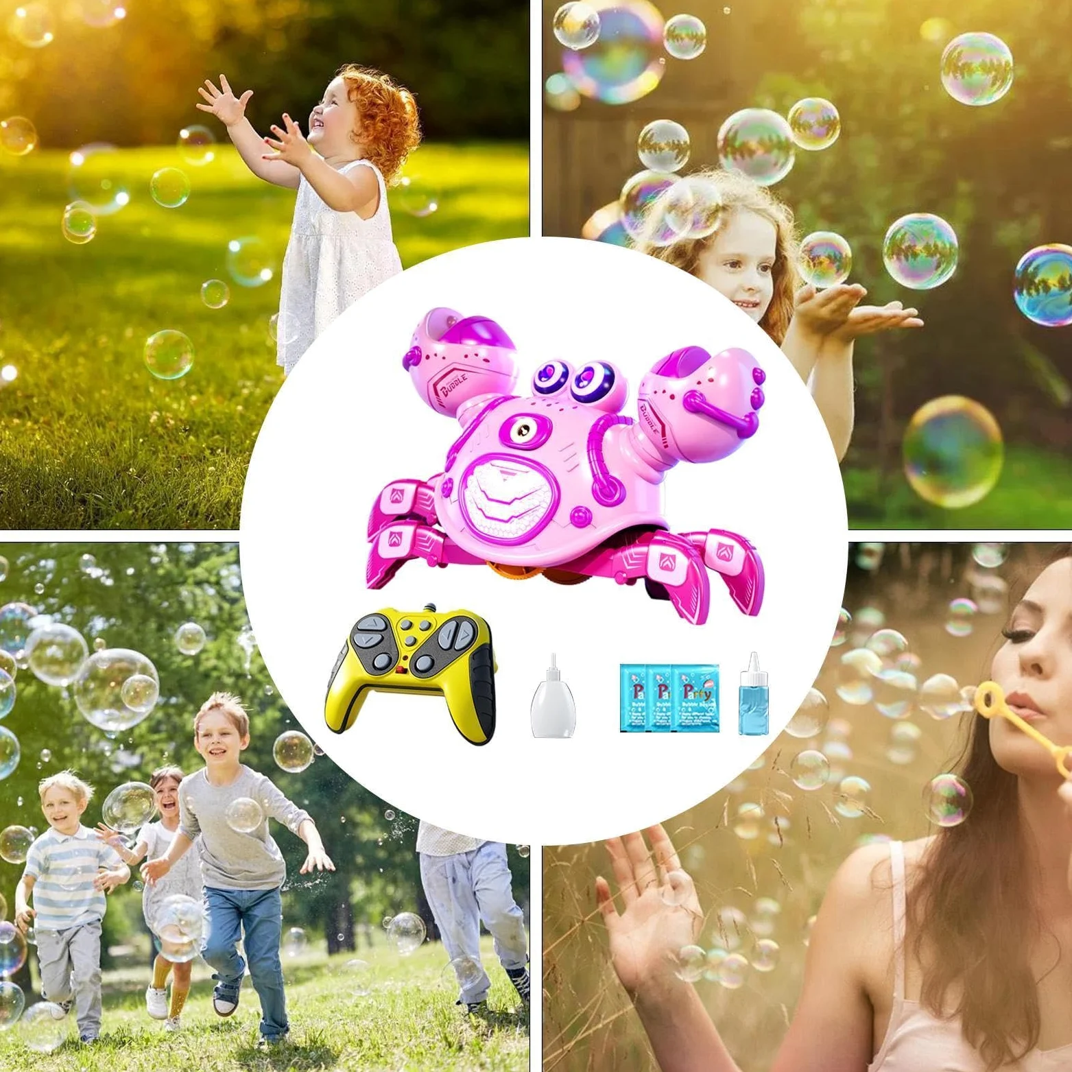 Giocattolo Strisciante Con Telecomando Interattivo Elettrico Ricaricabile | Simpatico Generatore di Bolle per Bambini per Bambini Bambine Casa Scuola Esterno Campeggio Spiaggia Compleanno Festa