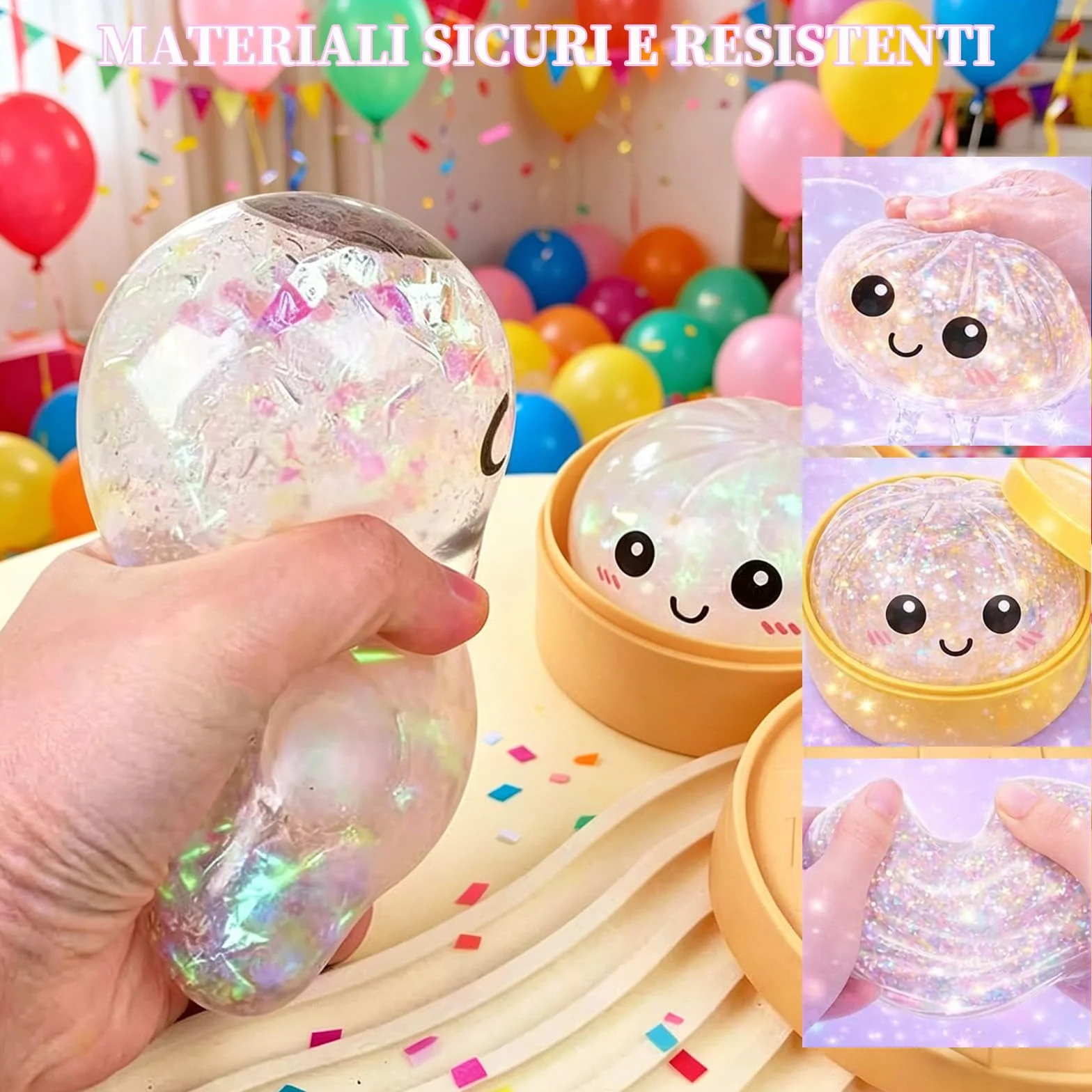 Squishy Ravioli, Dumpling Glitter Squishy, 12PCS Divertente Giocattolo Antistress, Alleviare L'ansia, Sorpresa Divertente Per Giorni Impegnati, Per Home Office