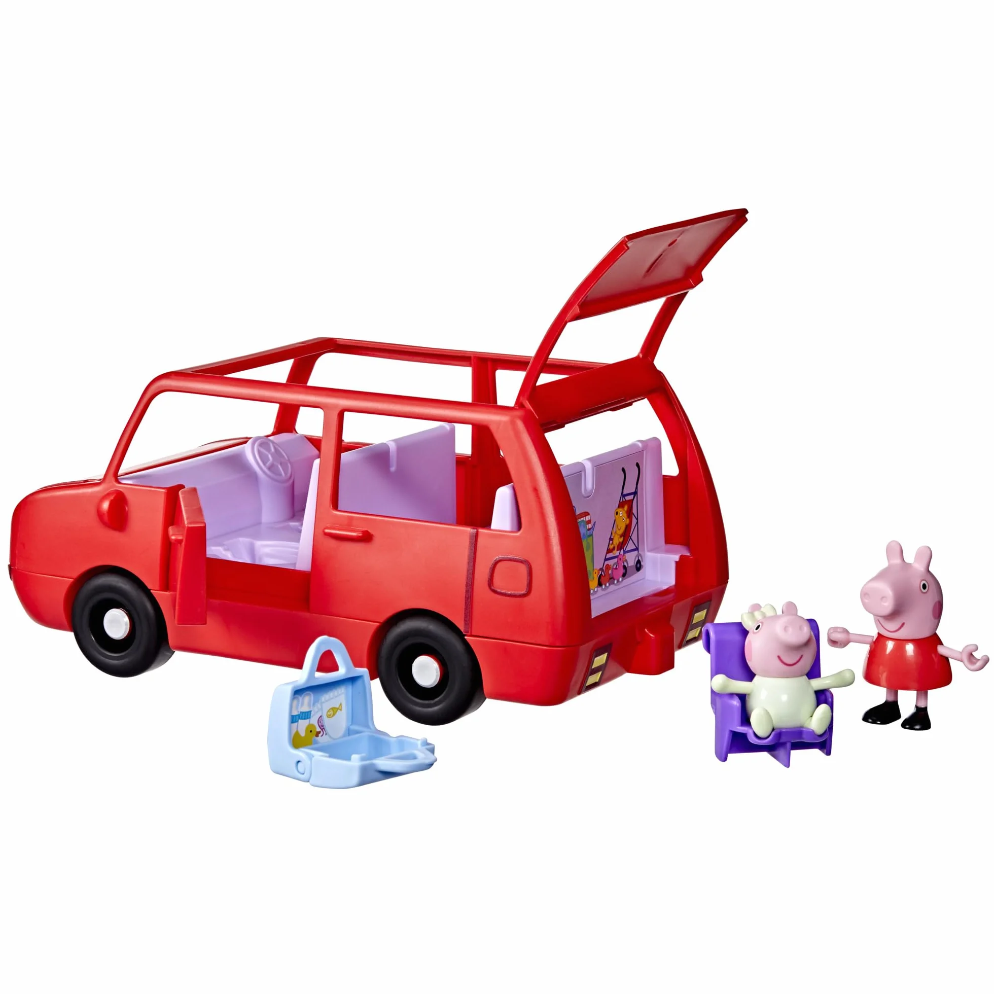 Peppa Pig Hasbro, L'Automobile di Famiglia di Peppa, Set di Giocattoli per Bambini e Bambine dai 3 Anni in Su, Ottima Idea Regalo, Include 2 Action Figure, 1 Auto Rossa e Altri Accessori