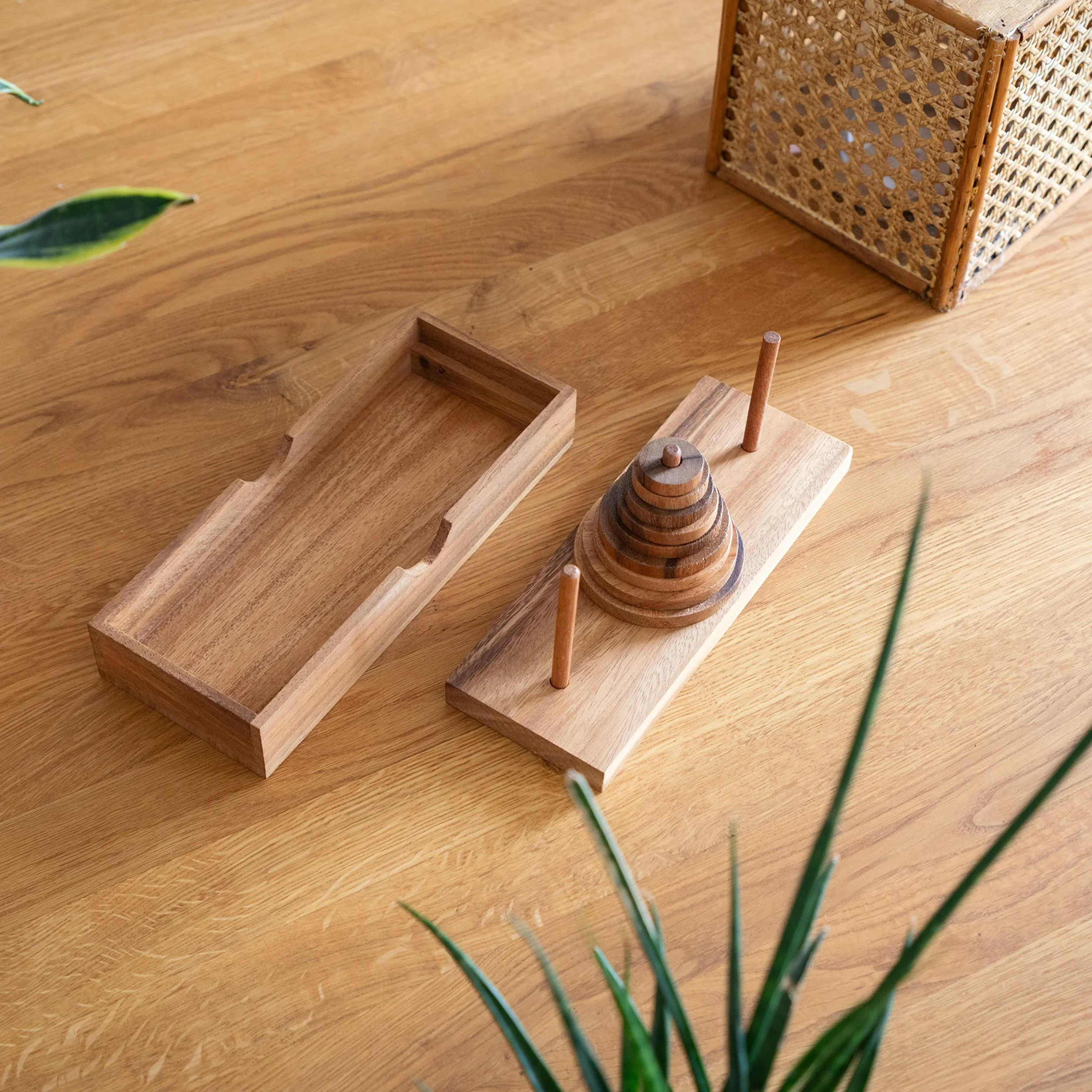 Pagoda Torre di Hanoi Gioco di pazienza 9 dischi legno