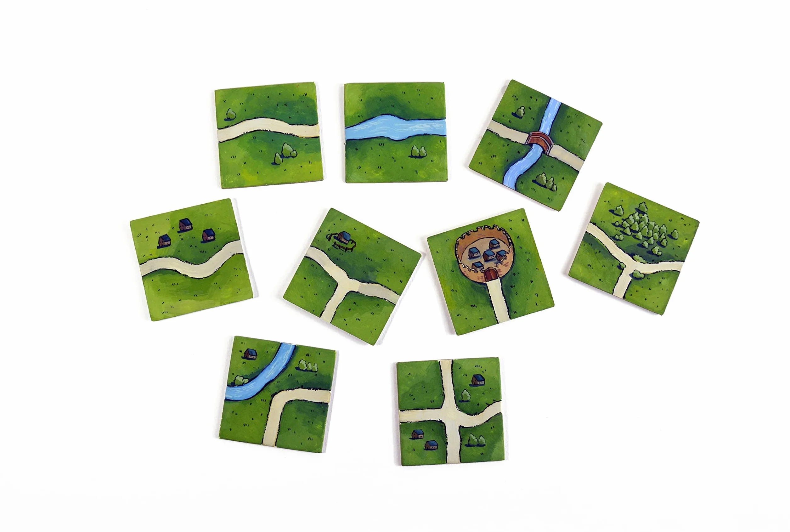 Apostrophe Games 84 Piastrelle quadrate vuote (stesse dimensioni di Carcassonne gioco da tavolo piastrelle chit) ~4,5 cm x 4,5 cm