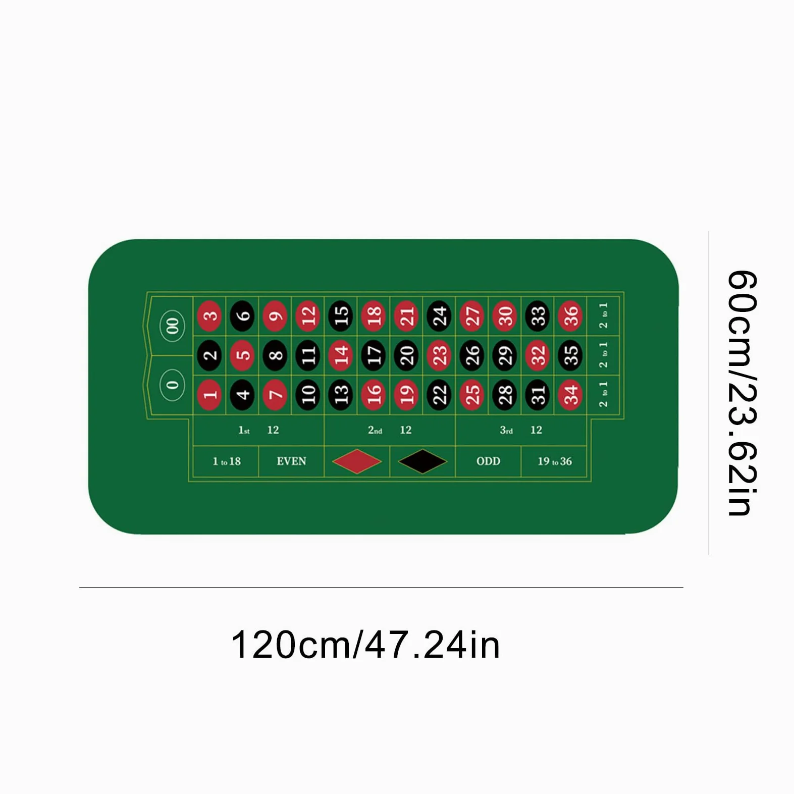 Piano del tavolo da poker, copertura del tavolo, grandi vassoi di | Poker - Tappetino da tavolo da poker antiscivolo, 120 x 60 cm, per feste, collezione di fon