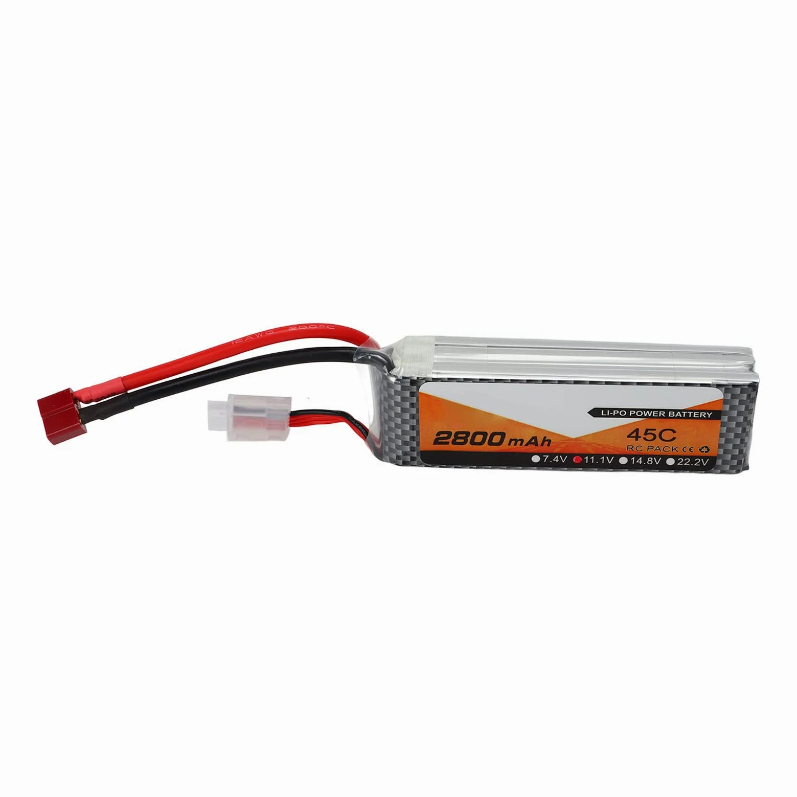 Batteria Lipo, 3S 11.1V 2800mAh 45C Batteria RC T Plug Custodia Rigida Batteria per RC Auto Aereo Drone Elicottero Barca