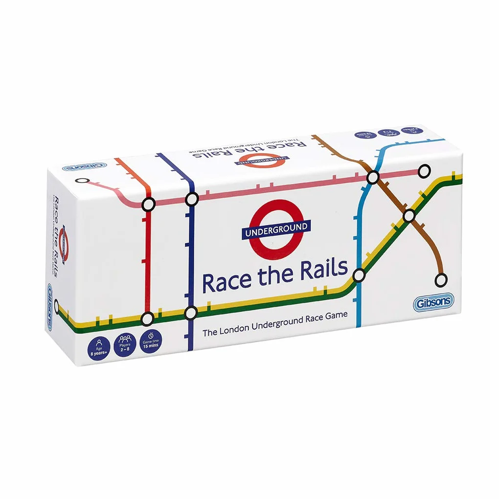Gibsons Race The Rails! Tfl Card Game | Salta Il Tubo in Una Gara Contro familiari e Amici | Basato sulla metropolitana di Londra per Natale e Compleanni | età 8+, 2-8 Giocatori Fun Game Night