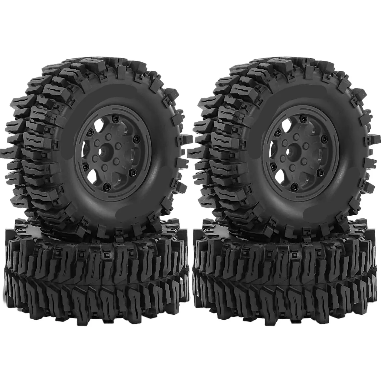 4PZ Cerchione Beadlock 2.2" 130mm 1/8 1/10 | Axial SCX10, Wraith, RR10, Capra, TRX4, YK4082(Black)