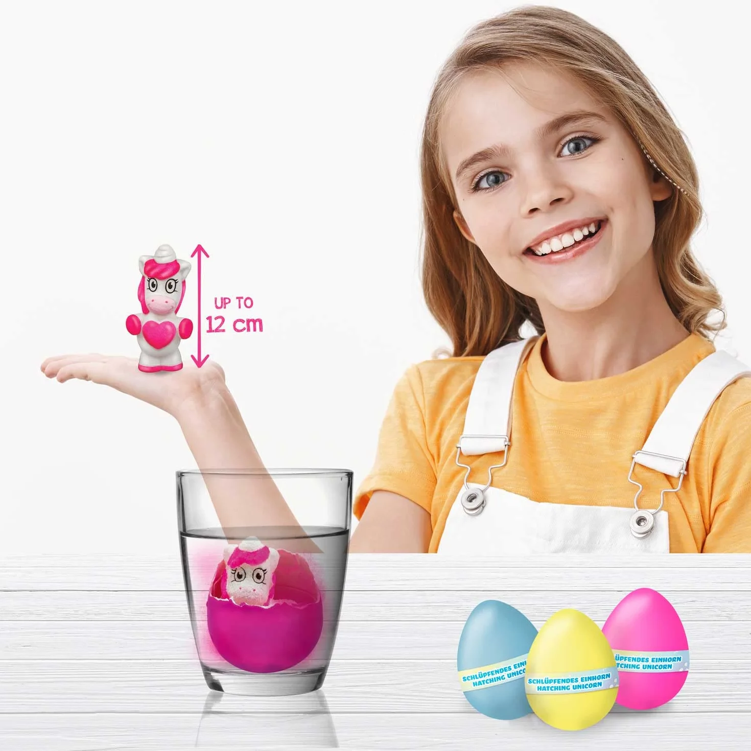 CRAZE MEGA EGG UNICORN, Confezione da 3 UnicornI che si schiudono in acqua, uova Unicorno che cresce nell acqua diversi modelli, giochi bambini uovo da cova, uovo di Pasqua unicorno.