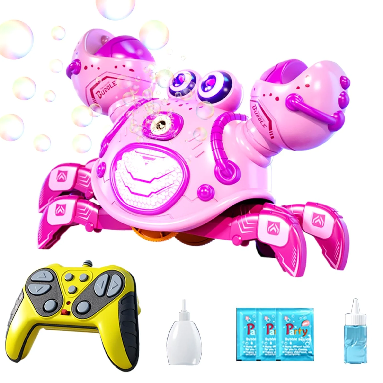 Giocattolo Strisciante Con Telecomando Interattivo Elettrico Ricaricabile | Simpatico Generatore di Bolle per Bambini per Regalo Compleanno Festa Bambini Bambine Famiglia Casa Scuola