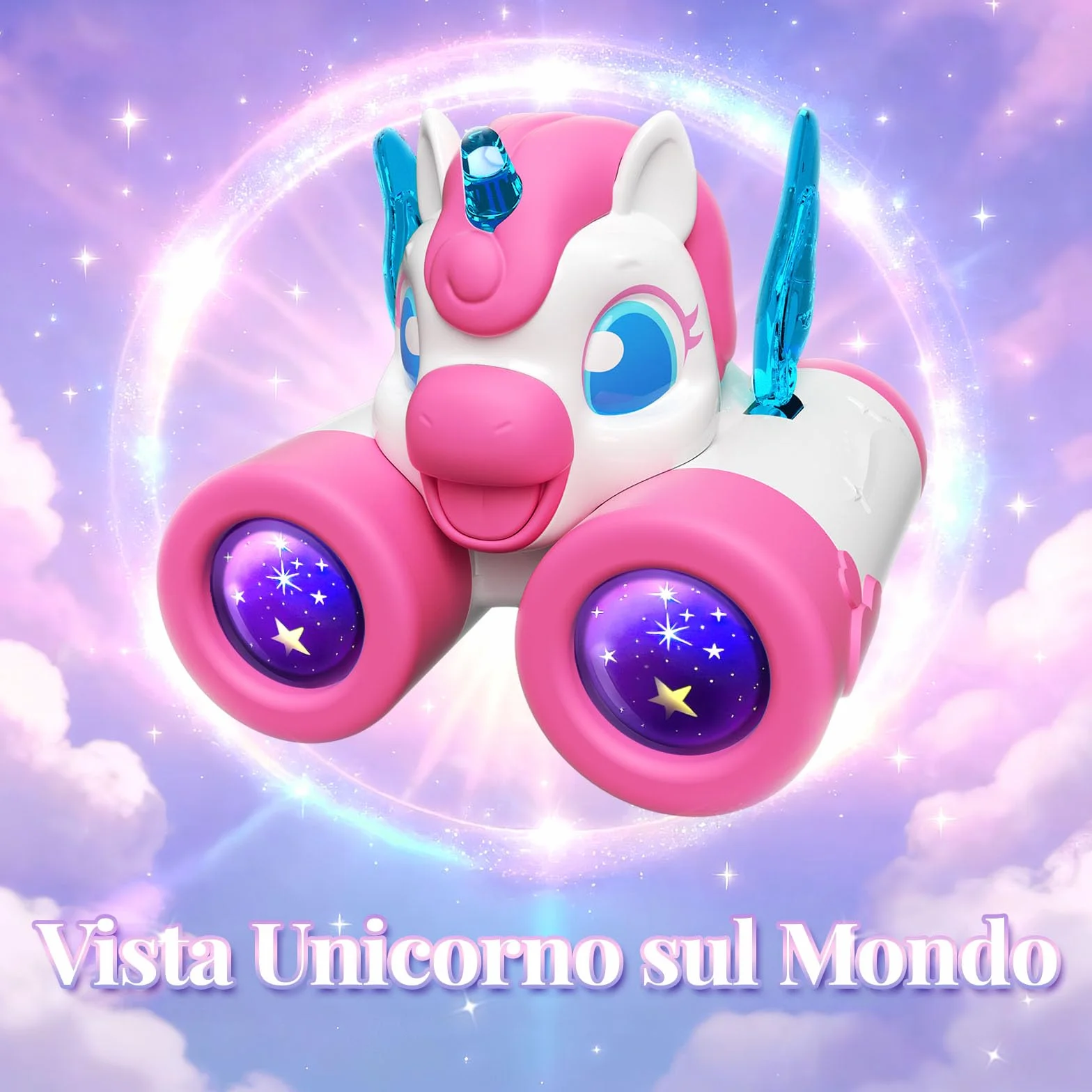 Binocolo Bambini con Guida Uccelli, Unicorno Bambina Regalo 3-12 Anni Giochi Bambina 3 4 5 6 7 8 9 Anni, Giocattolo Bambini Gioco Bimba 3-10 Anni Femmina Esterno Giardino Educativo Regali Compleanno