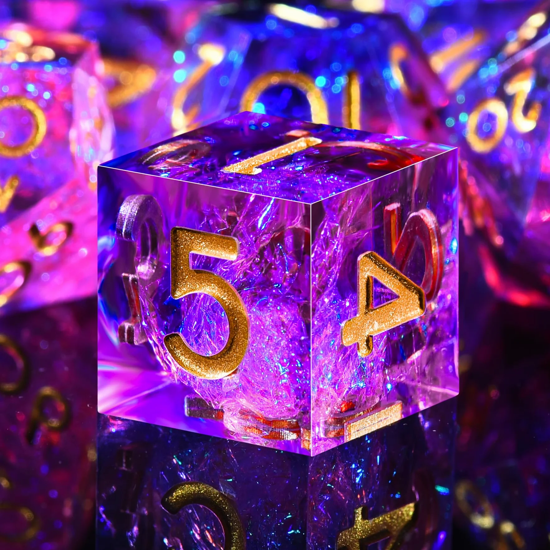 SIQUK 7 Pezzi Dadi Poliedrici Dadi da Gioco Polyhedral Dadi 7-Die DND Dice Set D4 D6 D8 D10 D12 D20 D% per DND RPG MTG Dungeon and Dragons, Pesca & Blu