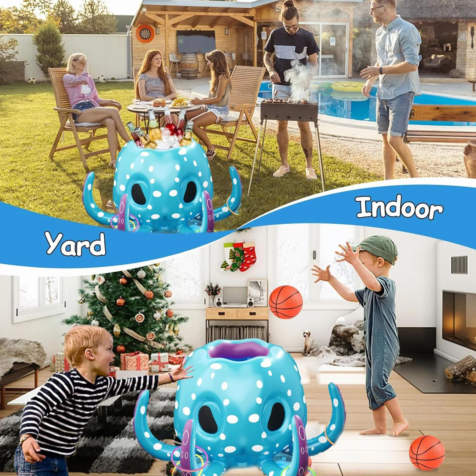 HIQE-FL Canestro da Basket da Piscina,Galleggianti gonfiabili per Piscina,Giocattolo Gioco da Lancio per Piscina Bambini Adulti,Giochi Gonfiabili per Bambini,per Bambini e Adulti