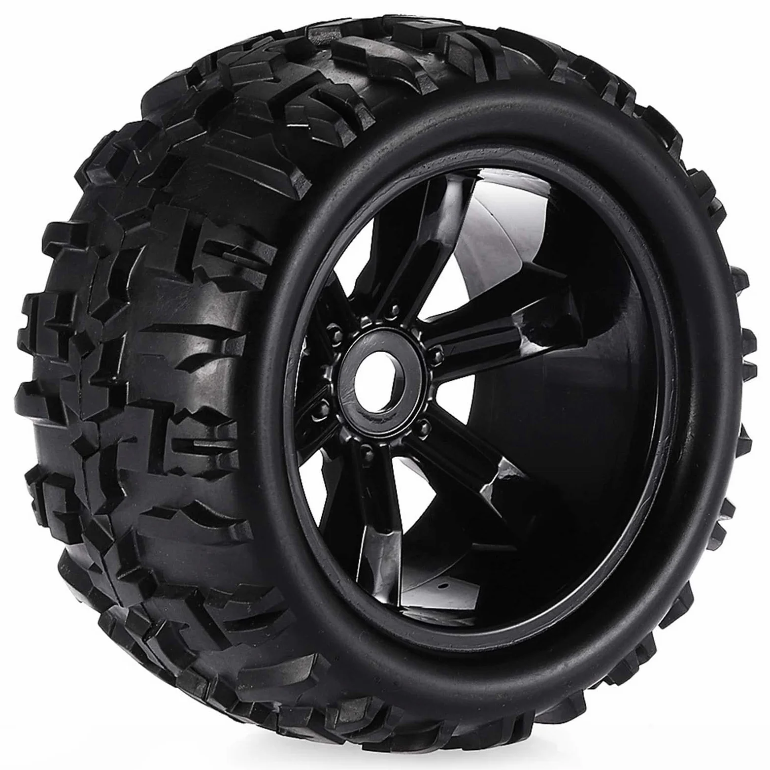 KEEDA Pneumatici 1/8 RC Monster Truck e Ruote Esagonali da 17 mm, 150 mm per Auto Redcat Rovan HPI E-MAXX Savage FLUX HSP Kyosho Hobao Arma Kraton (4 Pezzi)