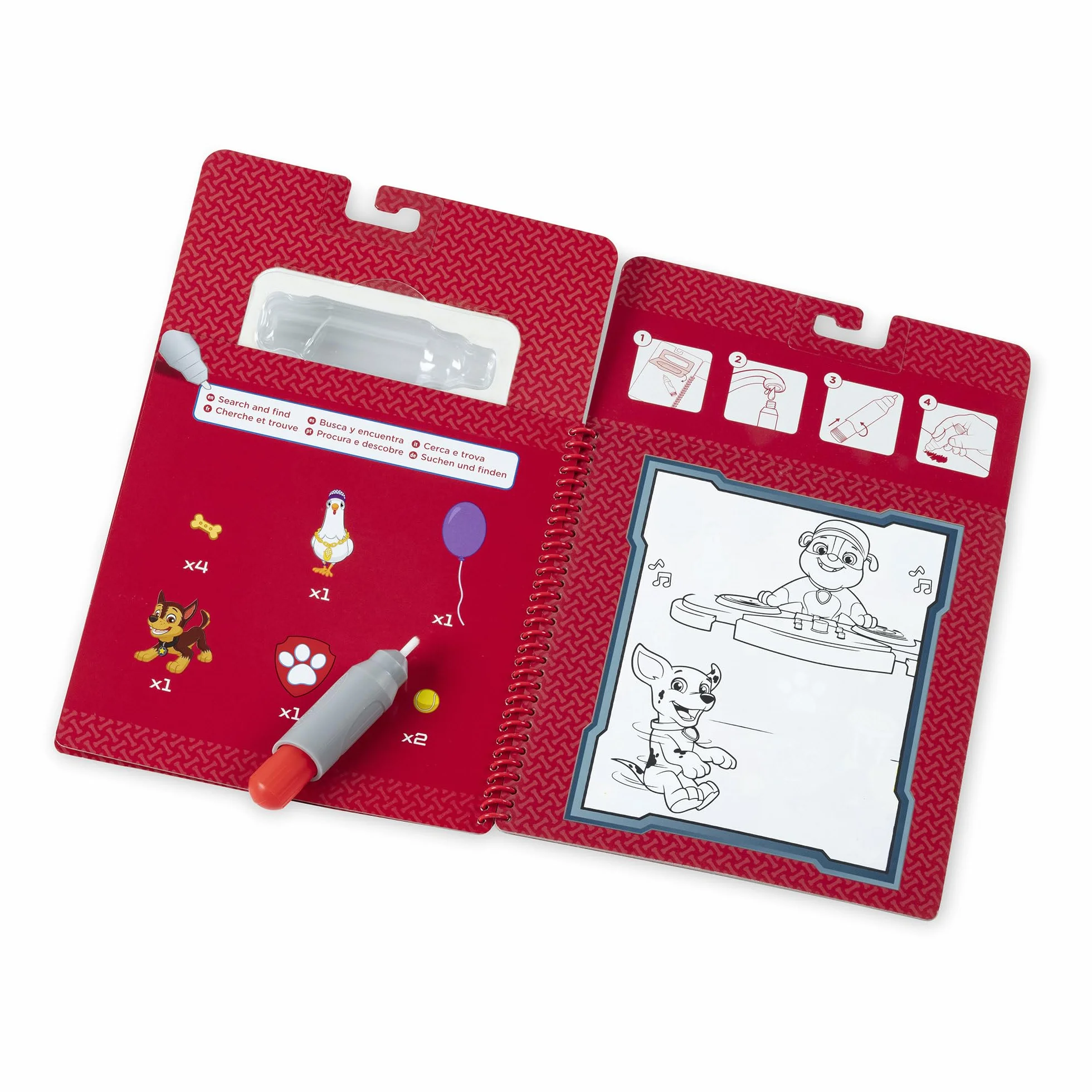 Melissa & Doug Water Wow! Paw Patrol Marshall Libro Magico da Colorare con Penna Magica, Album da Colorare con Pennarelli Ad Acqua, Giochi da Viaggio per Bambini 3-7 Anni