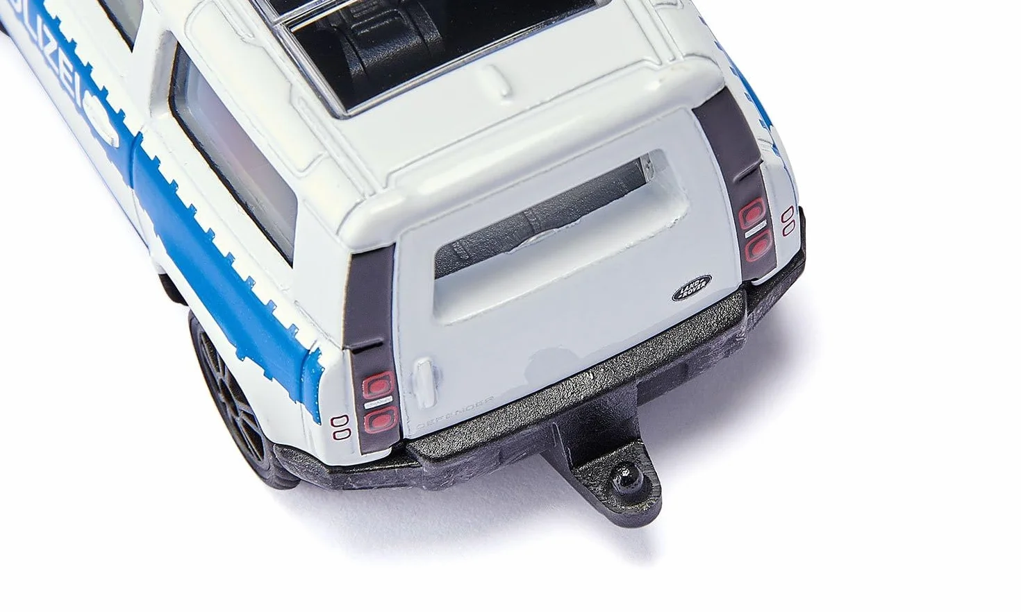 Siku Land Rover Defender Polizia Fuoristrada Giocattolo Metallo Plastica Argento Blu Ruote Gomma
