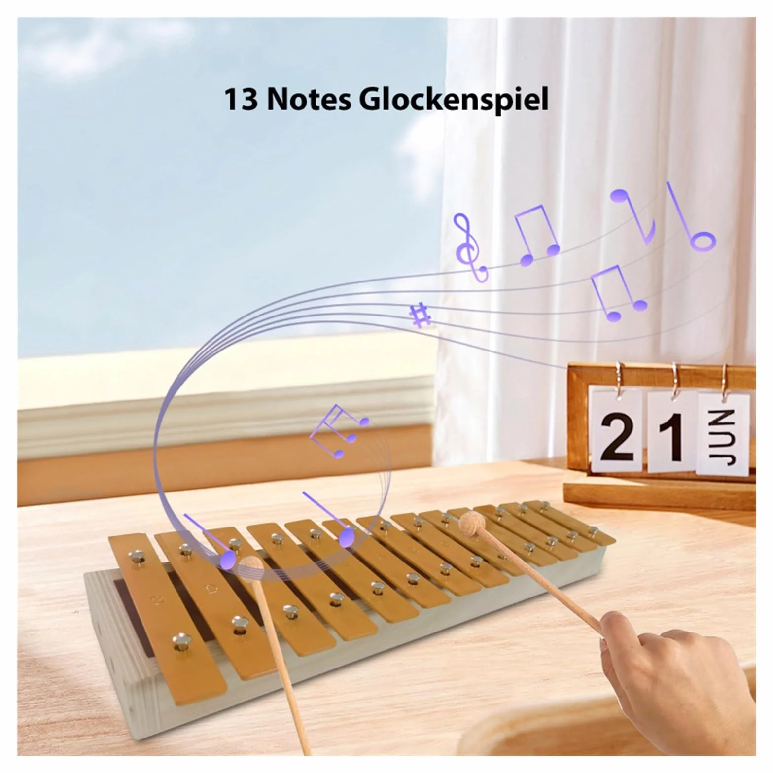 13 Notes Glockenspiel Xylophone | Pianoforte in alluminio