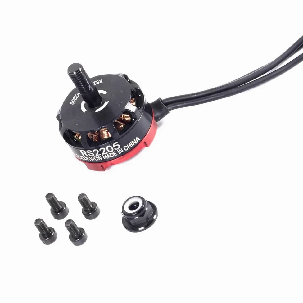 Yvxotrxnk Motore brushless 2205 2300KV 2-3S per aeroplano radiocomandato, 5 mm, fusto CW CCW High Thrust FPV Racing Multicopter Motor (2205-CW-1PCS)