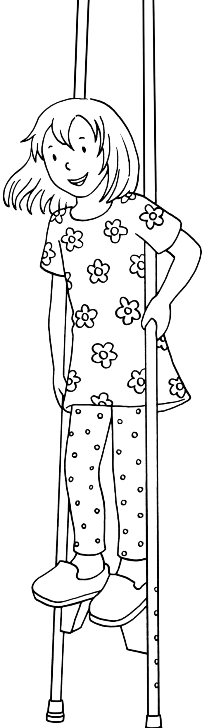 goki 63872 - Trampoli in Legno per Bambini - Altezza Regolabile Portata Fino a 70 kg, Antiscivolo, Altezza Massima 177 cm, favorisce l'equilibrio, la coordinazione, l'equilibrio, Made in Germany, Set