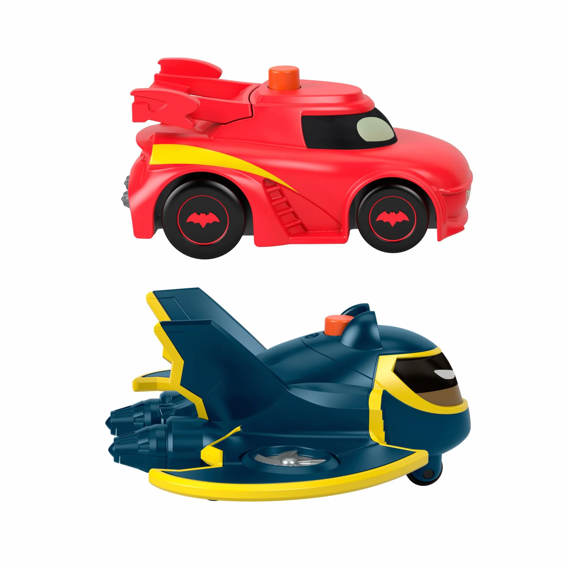 Fisher-Price DC Batwheels - Set da 2 macchinine luminose in scala 1:55, include Redbird e Batwing, veicoli a pile con effetti luminosi, giocattolo per bambini, 3+ anni, HML26