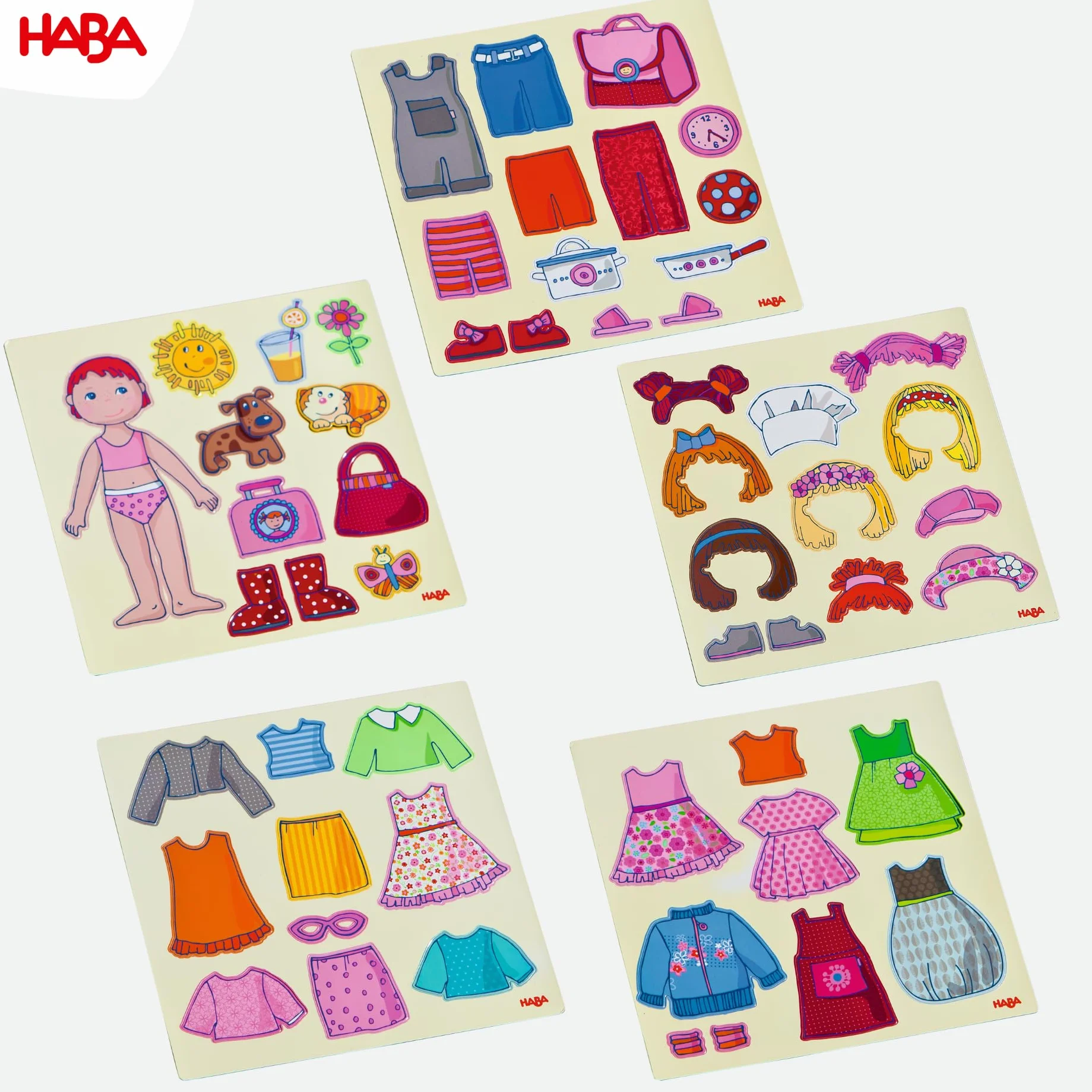 HABA 7392 - Gioco magnetico con bambola Lilli, puzzle magnetico con la simpatica bambola Lilli, in una pratica scatola di metallo