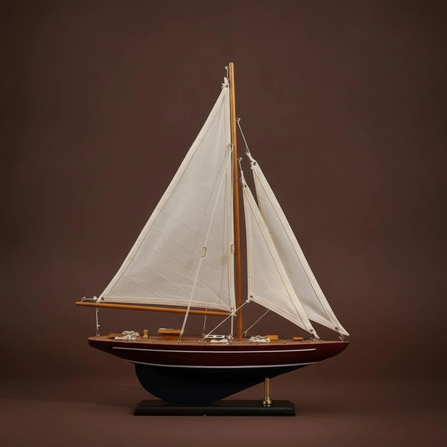 Modello di Barca a Vela Nautico Barca a Vela da Appoggio Soprammobile per Scrivania